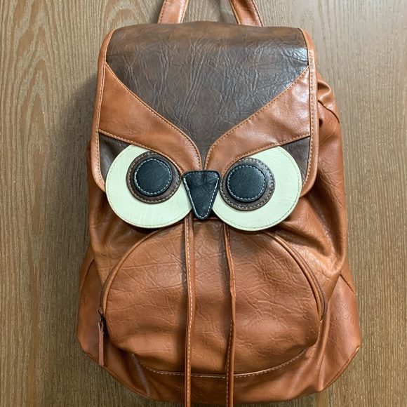 Handbags - Faux leather owl backpack